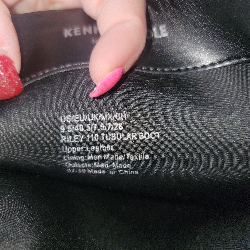 Kenneth Cole Leather Black Knee-High Women's Boots - Picture 11 of 12
